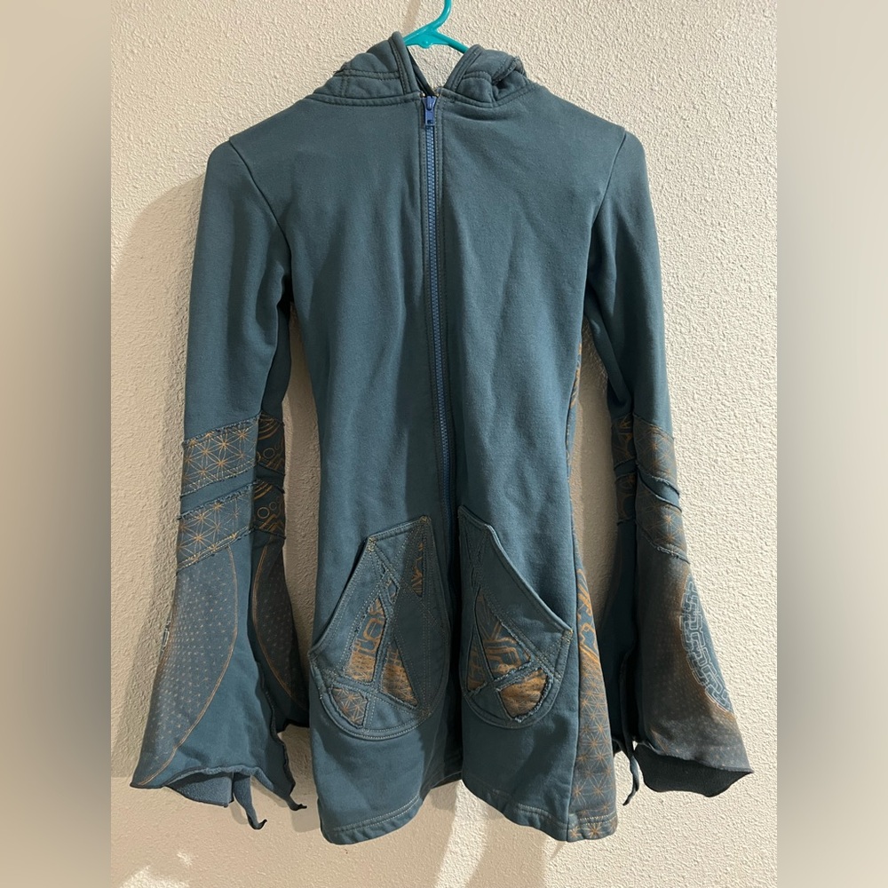 Teal and Orange Patterned Jacket Brand 4D Designs